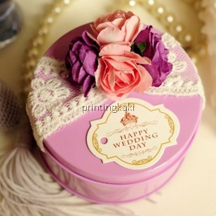 Favor Tin Box " Lace Color " ( TH-009 )
