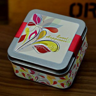Favor Tin Box " Square Cinderella " ( CD-101 )